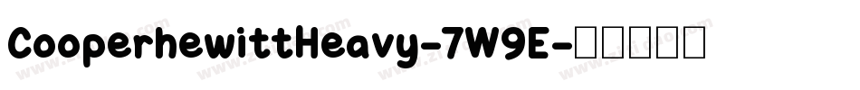 CooperhewittHeavy-7W9E字体转换