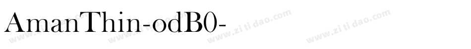 AmanThin-odB0字体转换