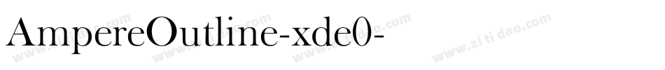 AmpereOutline-xde0字体转换