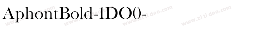 AphontBold-1DO0字体转换