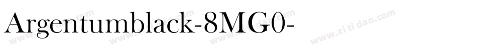 Argentumblack-8MG0字体转换