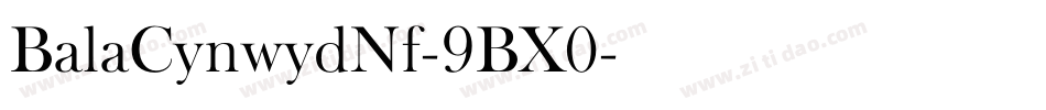 BalaCynwydNf-9BX0字体转换