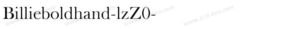 Billieboldhand-lzZ0字体转换