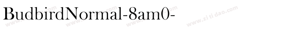 BudbirdNormal-8am0字体转换