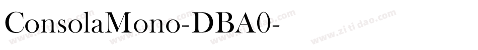 ConsolaMono-DBA0字体转换