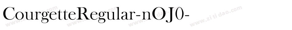 CourgetteRegular-nOJ0字体转换