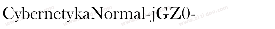 CybernetykaNormal-jGZ0字体转换