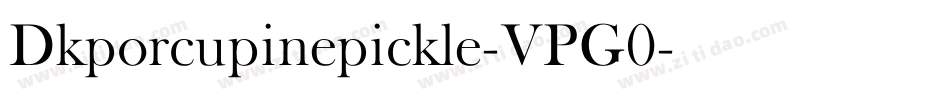 Dkporcupinepickle-VPG0字体转换