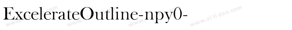 ExcelerateOutline-npy0字体转换