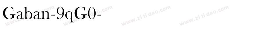 Gaban-9qG0字体转换