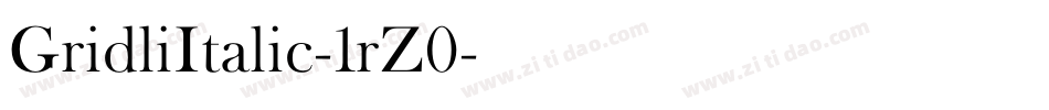 GridliItalic-1rZ0字体转换