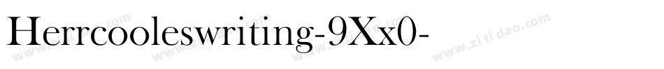 Herrcooleswriting-9Xx0字体转换