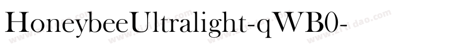 HoneybeeUltralight-qWB0字体转换