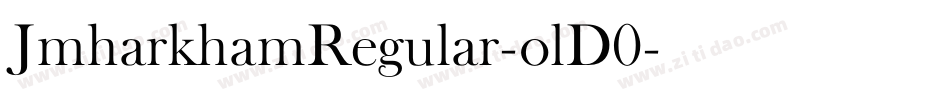 JmharkhamRegular-olD0字体转换