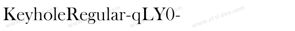 KeyholeRegular-qLY0字体转换