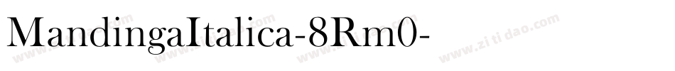 MandingaItalica-8Rm0字体转换