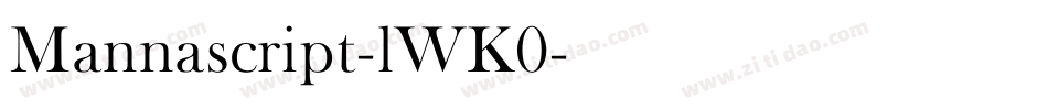 Mannascript-lWK0字体转换