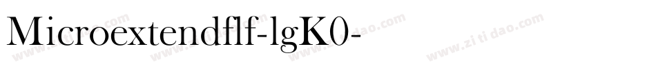 Microextendflf-lgK0字体转换