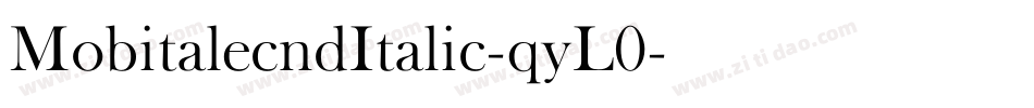 MobitalecndItalic-qyL0字体转换