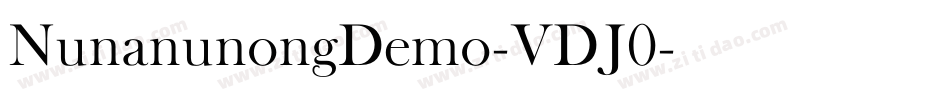 NunanunongDemo-VDJ0字体转换
