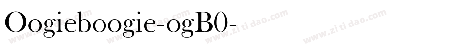 Oogieboogie-ogB0字体转换