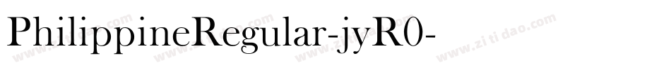 PhilippineRegular-jyR0字体转换