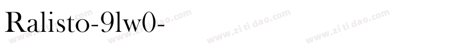 Ralisto-9lw0字体转换