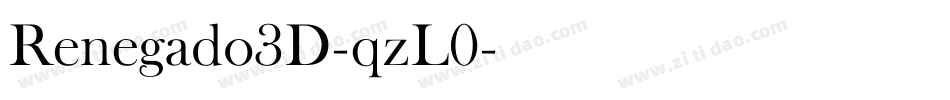 Renegado3D-qzL0字体转换