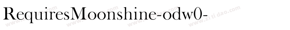 RequiresMoonshine-odw0字体转换