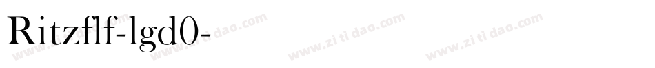 Ritzflf-lgd0字体转换