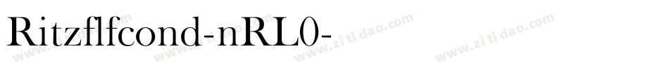 Ritzflfcond-nRL0字体转换