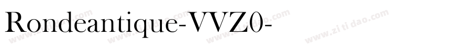 Rondeantique-VVZ0字体转换