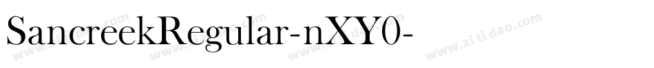 SancreekRegular-nXY0字体转换