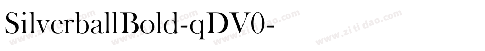 SilverballBold-qDV0字体转换