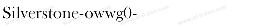 Silverstone-owwg0字体转换