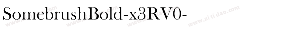 SomebrushBold-x3RV0字体转换