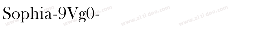 Sophia-9Vg0字体转换