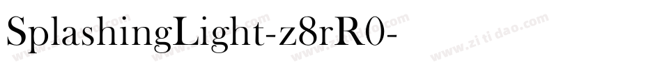 SplashingLight-z8rR0字体转换