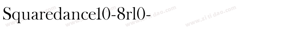Squaredance10-8rl0字体转换
