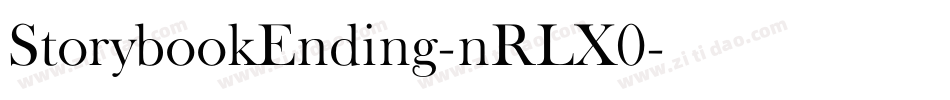 StorybookEnding-nRLX0字体转换