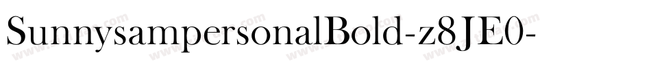 SunnysampersonalBold-z8JE0字体转换
