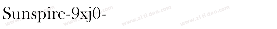 Sunspire-9xj0字体转换