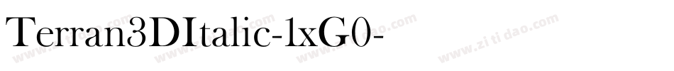 Terran3DItalic-1xG0字体转换