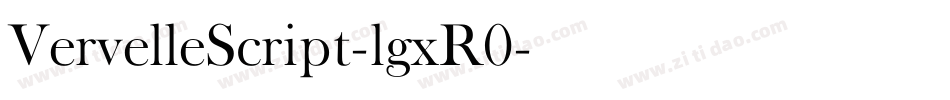 VervelleScript-lgxR0字体转换