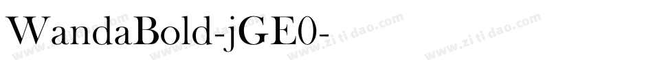 WandaBold-jGE0字体转换