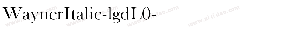 WaynerItalic-lgdL0字体转换
