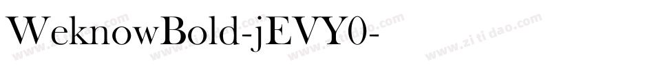 WeknowBold-jEVY0字体转换