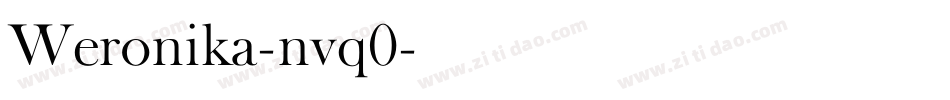 Weronika-nvq0字体转换