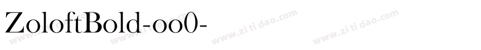 ZoloftBold-oo0字体转换