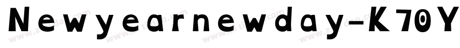 Newyearnewday-K70Yo字体转换